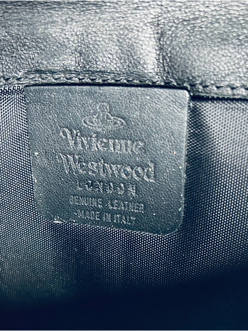 Vivienne Westwood Vintage Black Leather Wallet with Orb Logo GC - Picture 11 of 15